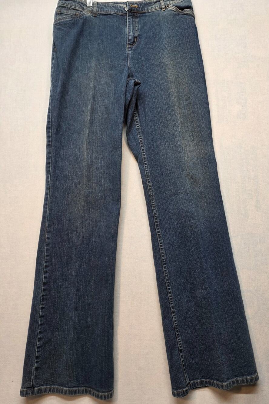 J. Jill Women's Stretch Bootcut‎ Jeans Sz 12Tall Y2K High Rise Vintage
